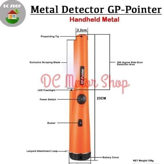 Open Ds] Gp Pointer Metal Detektor /Alat Deteksi Logam Metal Emas