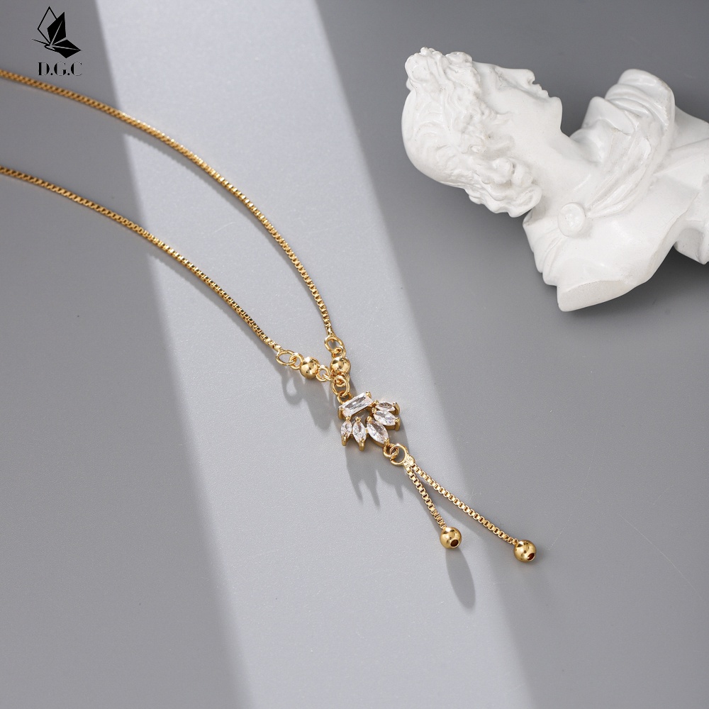 ✅COD✨Kalung Titanium Wanita Korea Rumbai Permata Mewah Liontin Aksesoris Kalung Hijab Fashion Jewelry D498