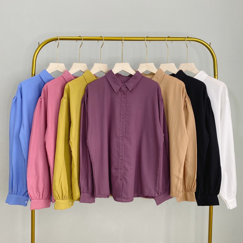 KEMEJA POLOS RAYON YOOMI DAILY LONG SHIRT OFFICE SHIRT PREMIUM B527