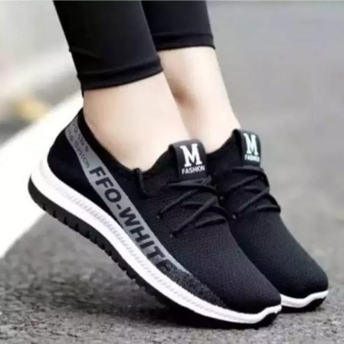 terbaru sepatu wanita slip on ffo white