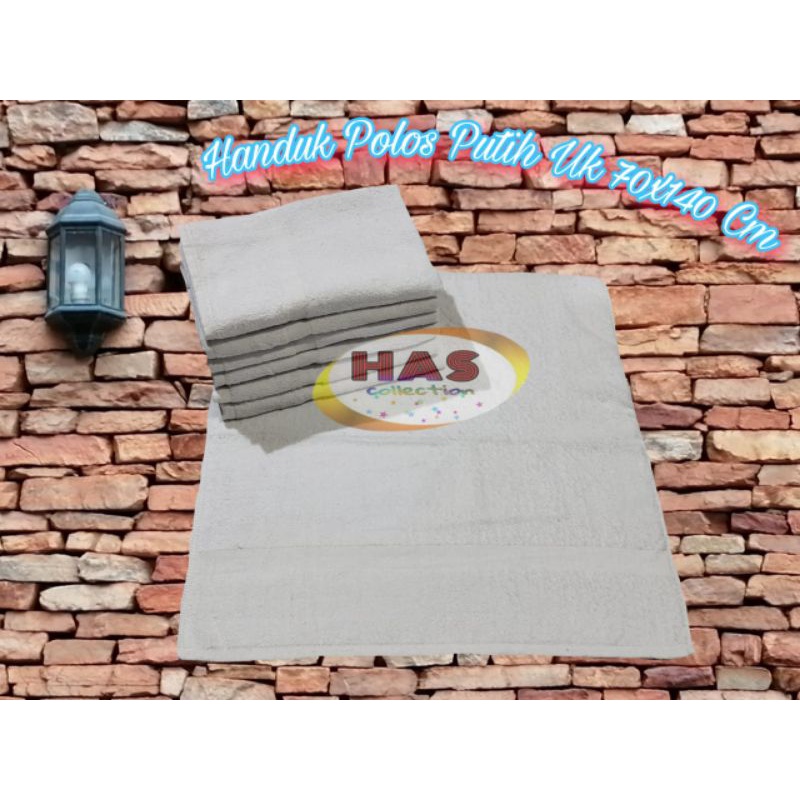 Handuk Mandi Dewasa | Handuk Putih Hotel MURAH uk 70x140 Cm