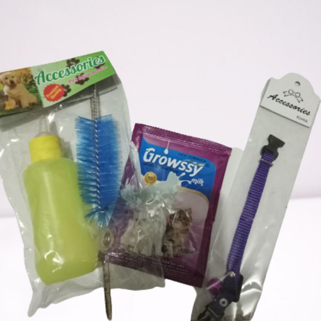PROMO Gratis Kalung Kucing,Dot/Botol Minum Anak kucing dan Susu Kucing Growssy1pcs Susu bubuk sachet