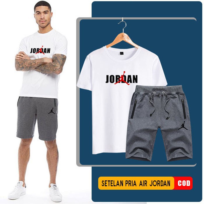 Jogger J0RDAN Bawahan Celana Pendek Surfing Olahraga Joger Bahan Fleece Unisex Big Size Free T-Shirt