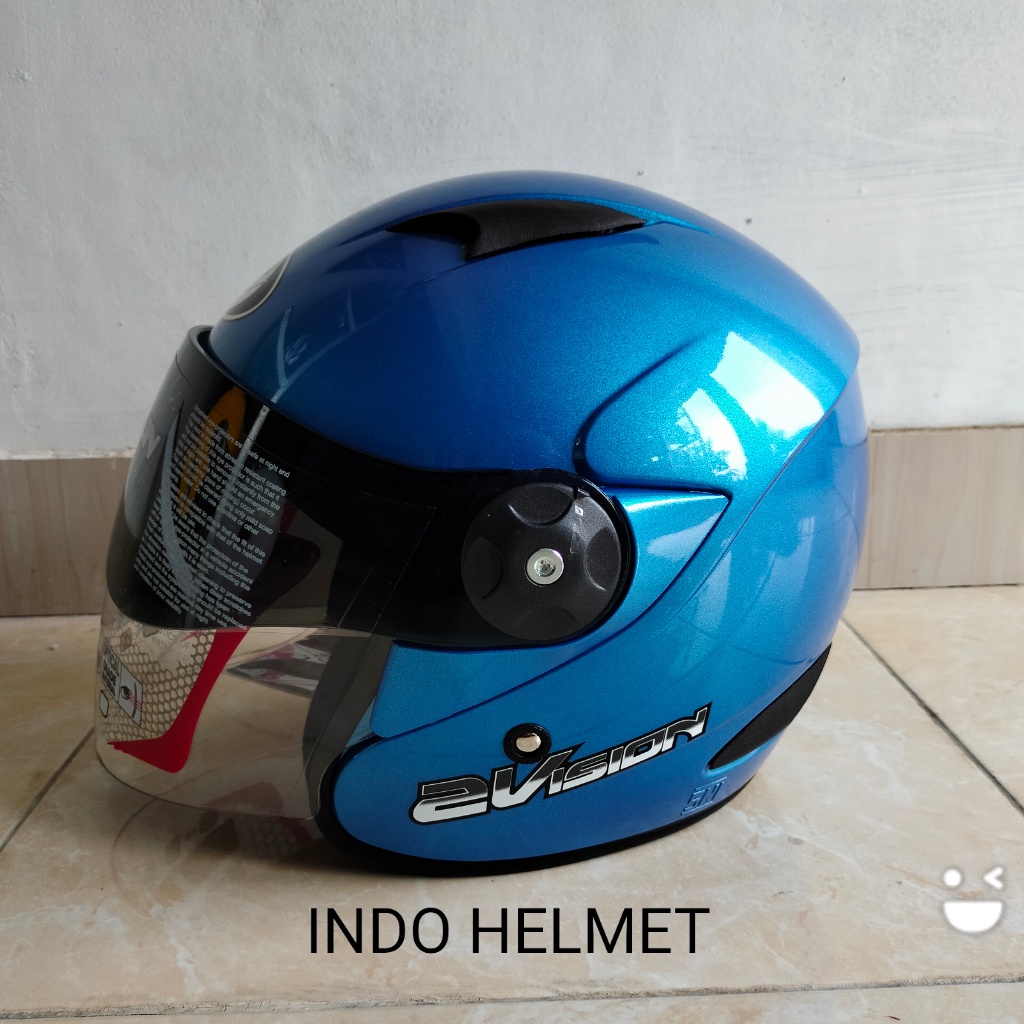 HELM KYT 2 VISION CRYSTAL BLUE ORI KYT 2 VISION GRATIS BUBLE WRAP