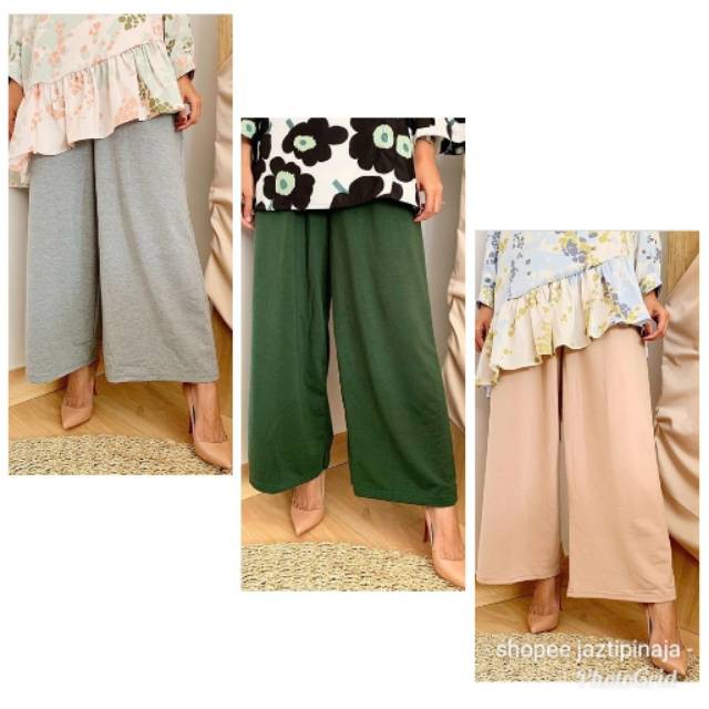 (PRELOVED) Celana Panjang Alba Pants Army & Grey By Iymelsayshijab ISH
