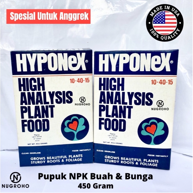 500 Gr Pupuk Bunga Anggrek NPK Hyponex Biru 10-40-15