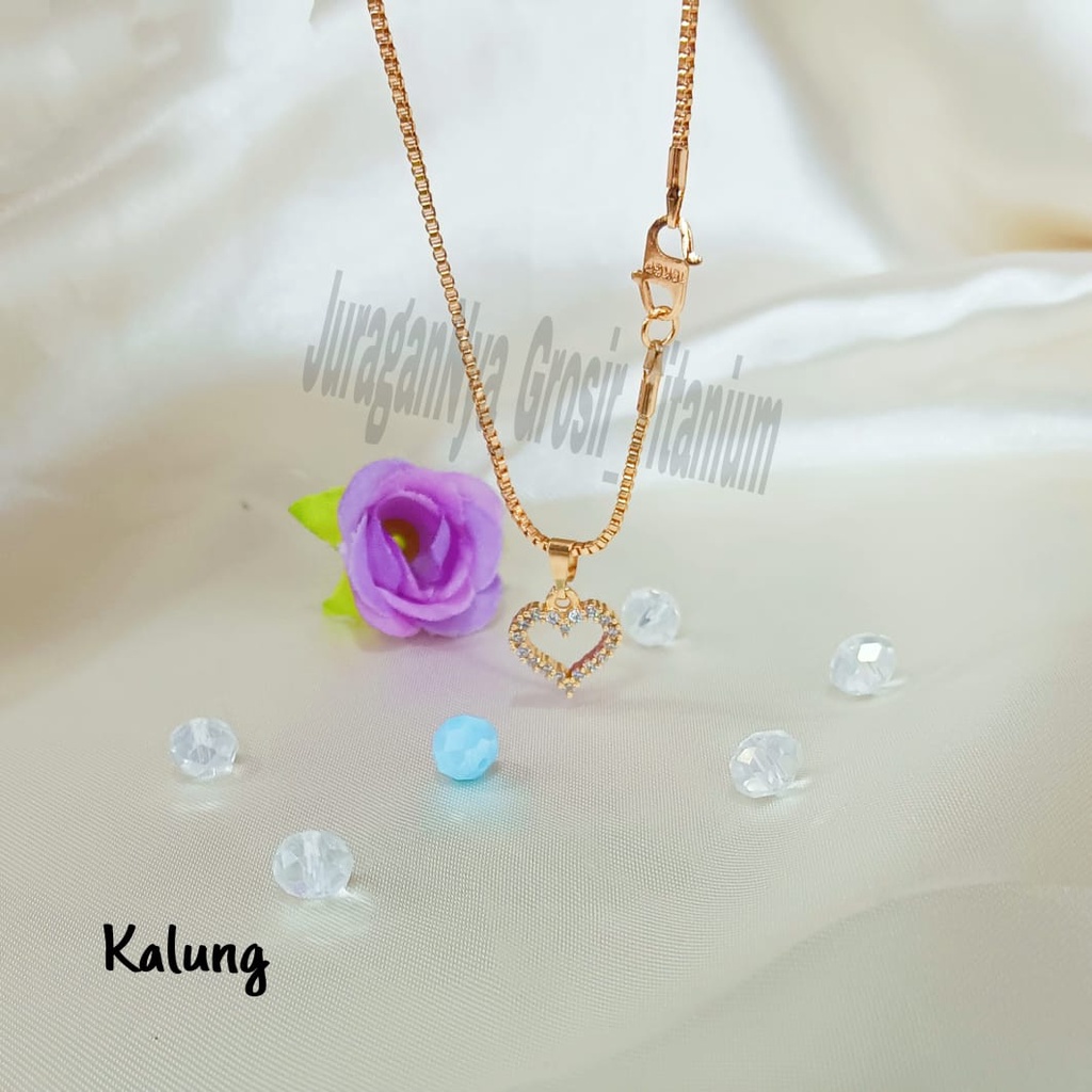 SET DEWASA Titanium CINTA ZIRCON 209 SUPER perhiasan fashion Korea anti karat&amp;anti luntu