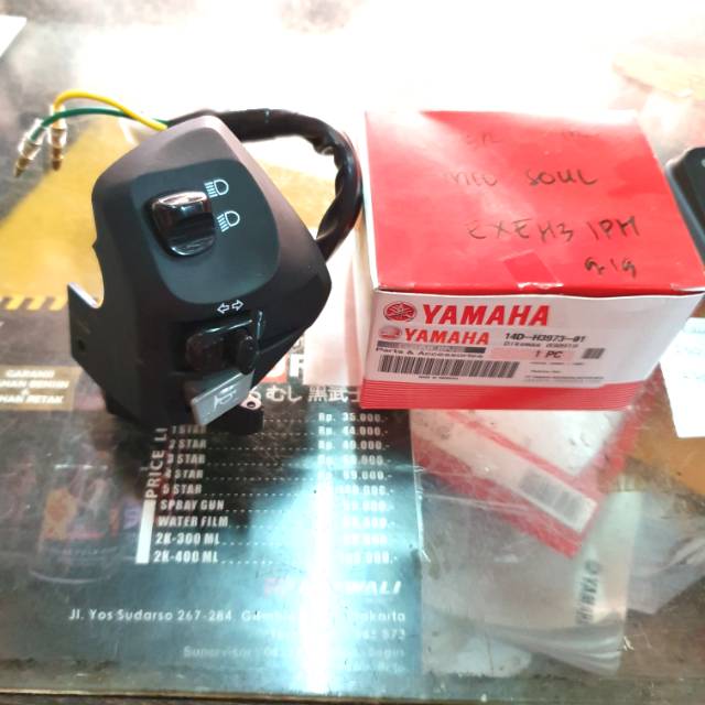 Holder kiri mio jupiter z mio soul mx original yamaha switch handle left tombol set sen klakson