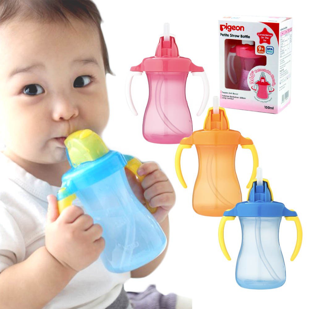 Pigeon Petite Straw Bottle // Botol Minum Bayi