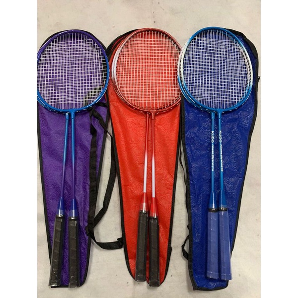 PROMO Raket bulu tangkis isi 2 anak bagus tas polos