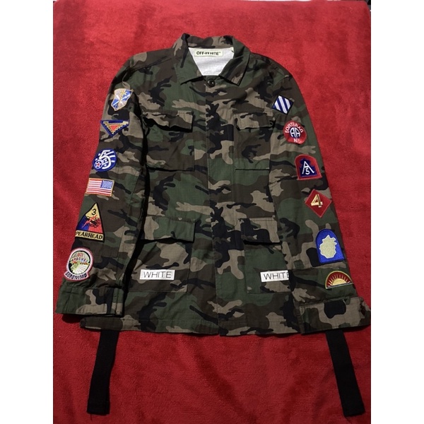 Parka Jacket OFF White Army Mirror 1:1 Preloved / Bekas