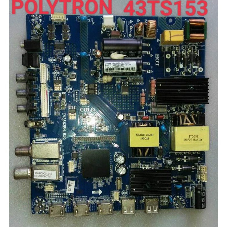 MAINBOARD LED TV POLYTRON PLD-43S883 43S883 43TS153 43ts156