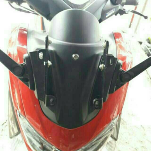 bracket windshield visor yamaha nmax 2020 nmax new-bracket serpo nmax new 2020-breket serpo nmax old