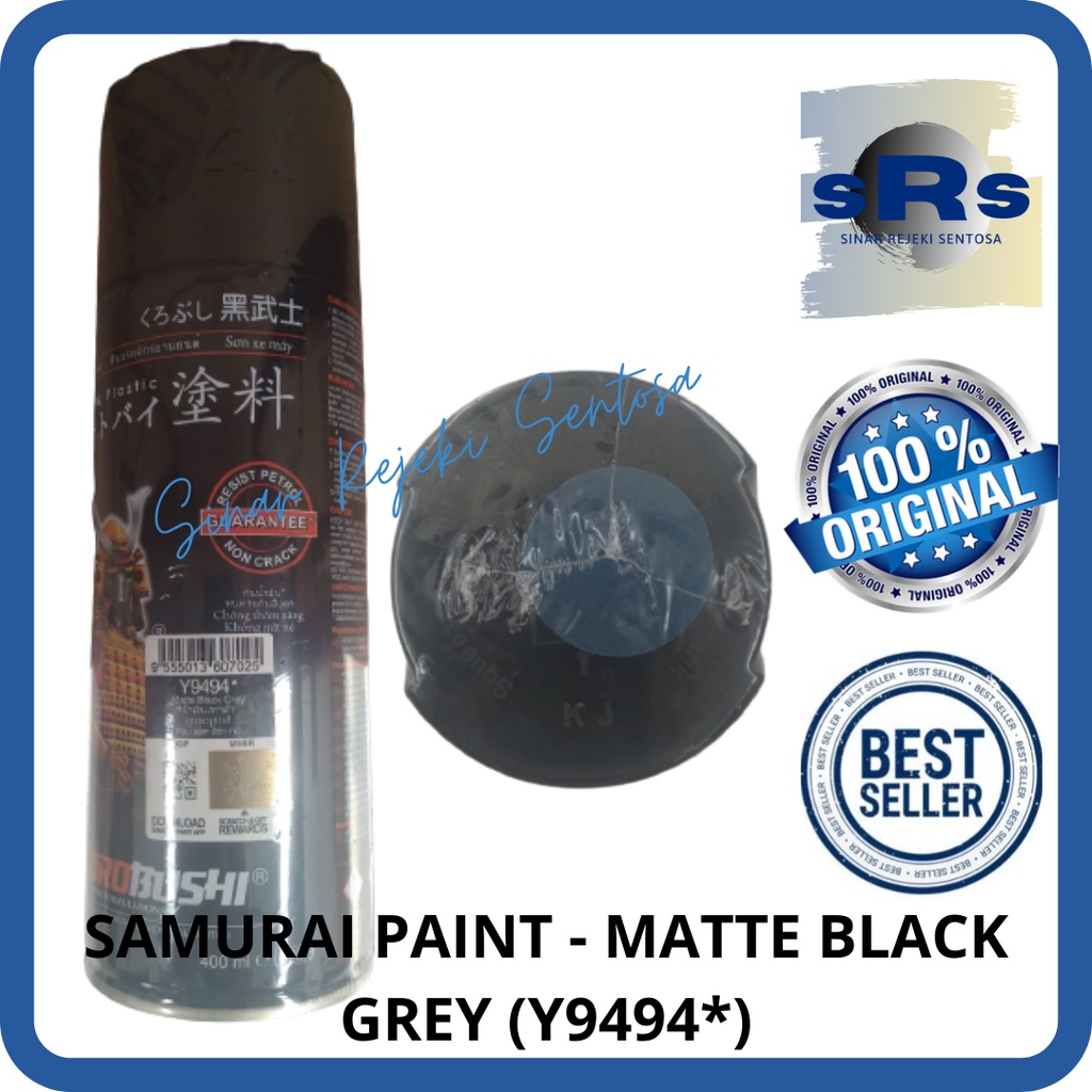 SAMURAI PAINT - CAT SAMURAI AEROSOL Y9494* MATTE BLACK GREY