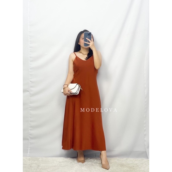 MDLV ~ 3920# Mallori Camisole Dress Premium Import Dress Satin Mewah Fashion Import