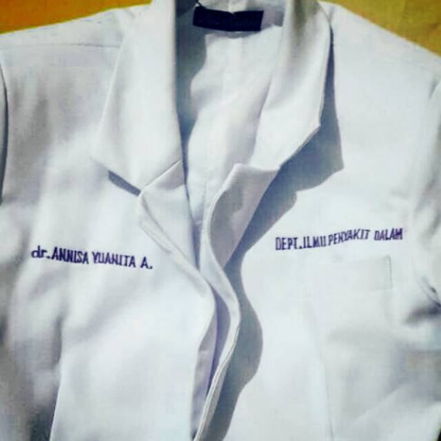 BORDIR NAMA,NAME TAG,LOGO(JAS DOKTER/SNELI,JAS KOAS,BAJU JAGA/OKA)