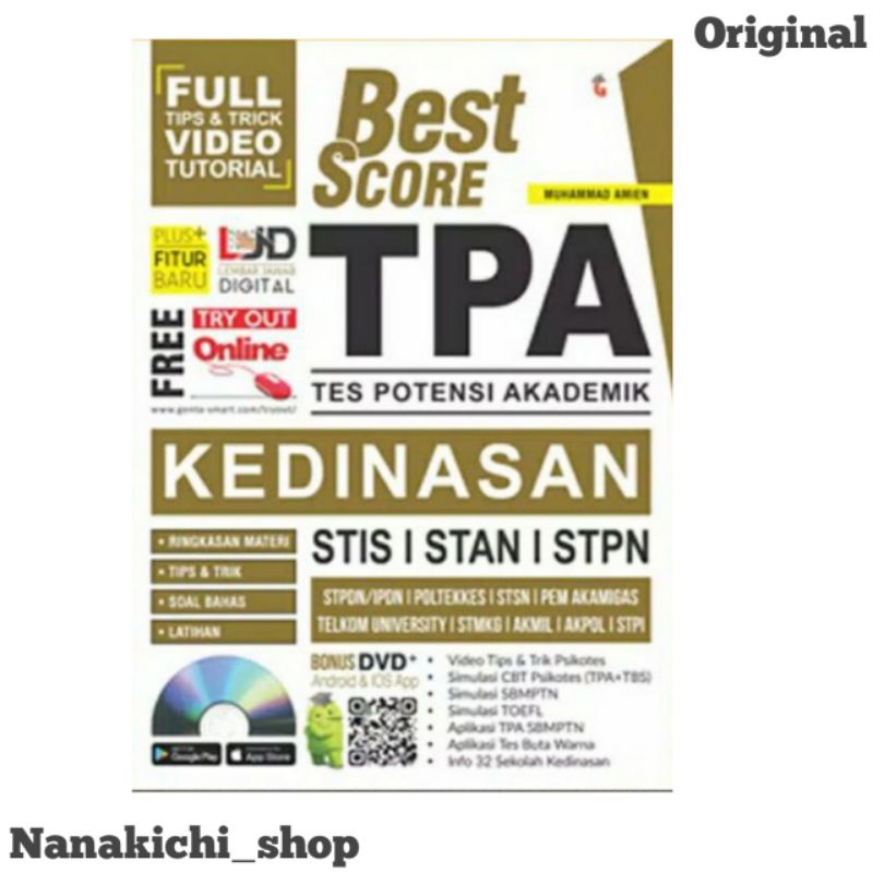 BUKU TES POTENSI AKADEMIK/ BEST SCORE TPA KEDINASAN STIS/ STAN/STPN