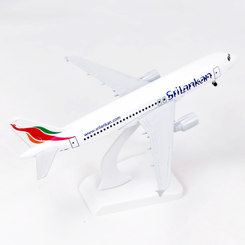 Srilankan Model Pesawat Airbus 320 Lanka A320 Bahan Alloy Metal Ukuran 20CM