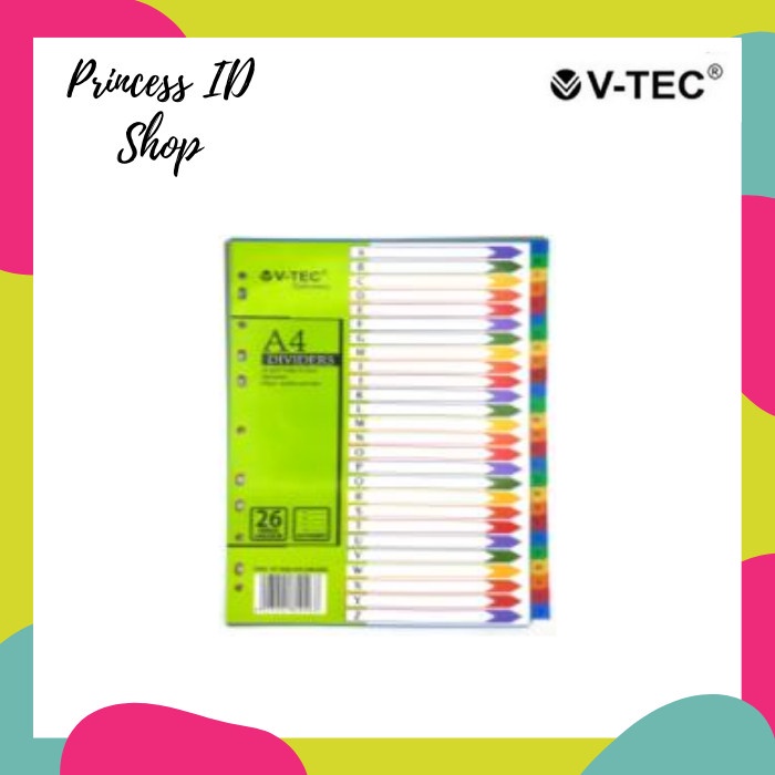 

Murah V-Tec Pembatas Binder Divider Abjad Type Vt - A26/A4 Sale!!!