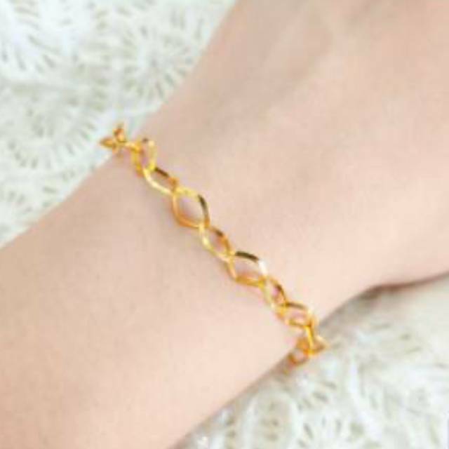 Gelang Emas Asli Model Mocca Segi 4 Baru Hadiah Ultah Shopee Indonesia