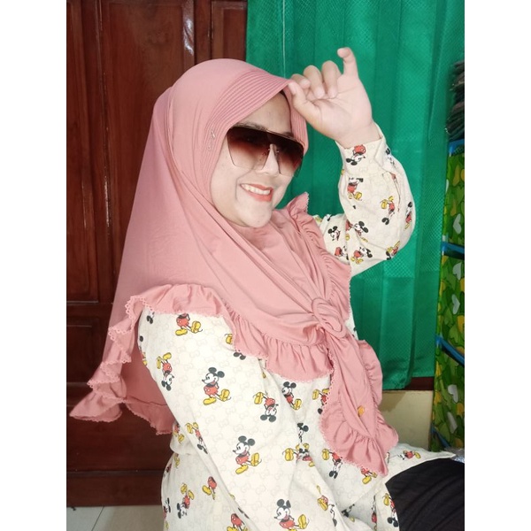 JILBAB INSTAN GESPER PIKOT REMPEL ORIGINAL AL FAEZYA/JILBAB INSTAN JERSEY SUPER/JILBAB GESPER ORI AL
