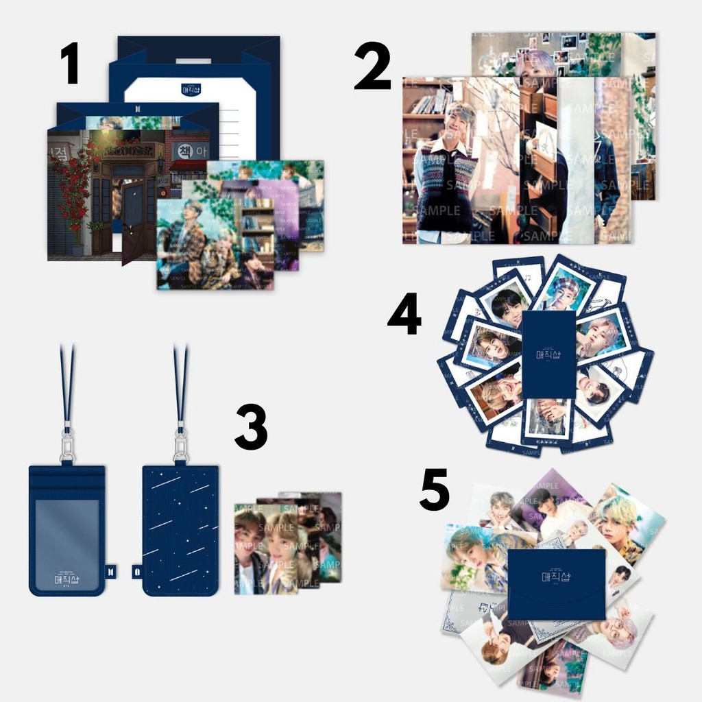 [PO] BTS 5TH MUSTER MERCH - POP UP CARD/POSTER/TICKET HOLDER/GUESTBOOK CARD/MINI PHOTOCARD(PC)