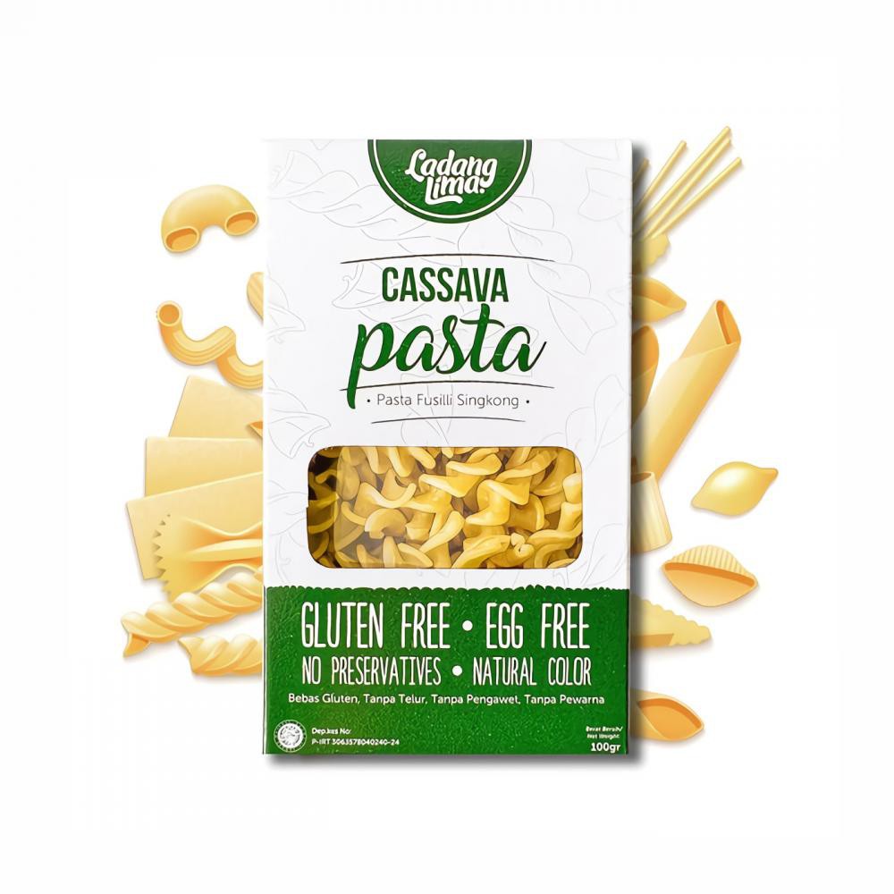 Pasta Fusili 100 gr | Cassava Pasta Ladang Lima Healthy Food