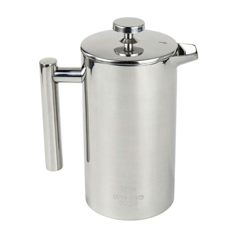 Cups French Press Coffee Maker Pot Stainless Steel 1 Liter Fp1l Silver