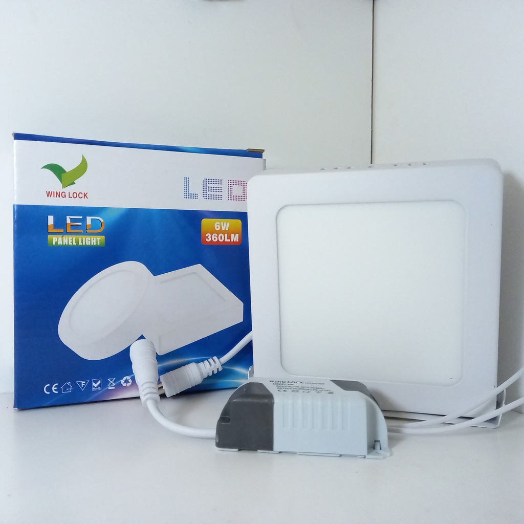 LAMPU DOWNLIGHT LED 6 WATT PUTIH OUTBOW LAMPU PANEL LED KOTAK 6w OUTBOW