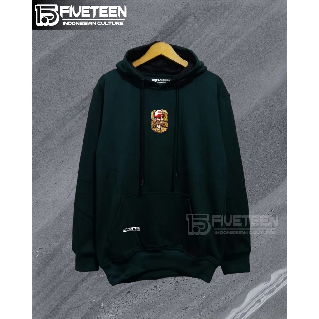 zipper hoodie pria distro original FVTN warna hijau botol playboy hoodie terbaru brand fifteen15 2022