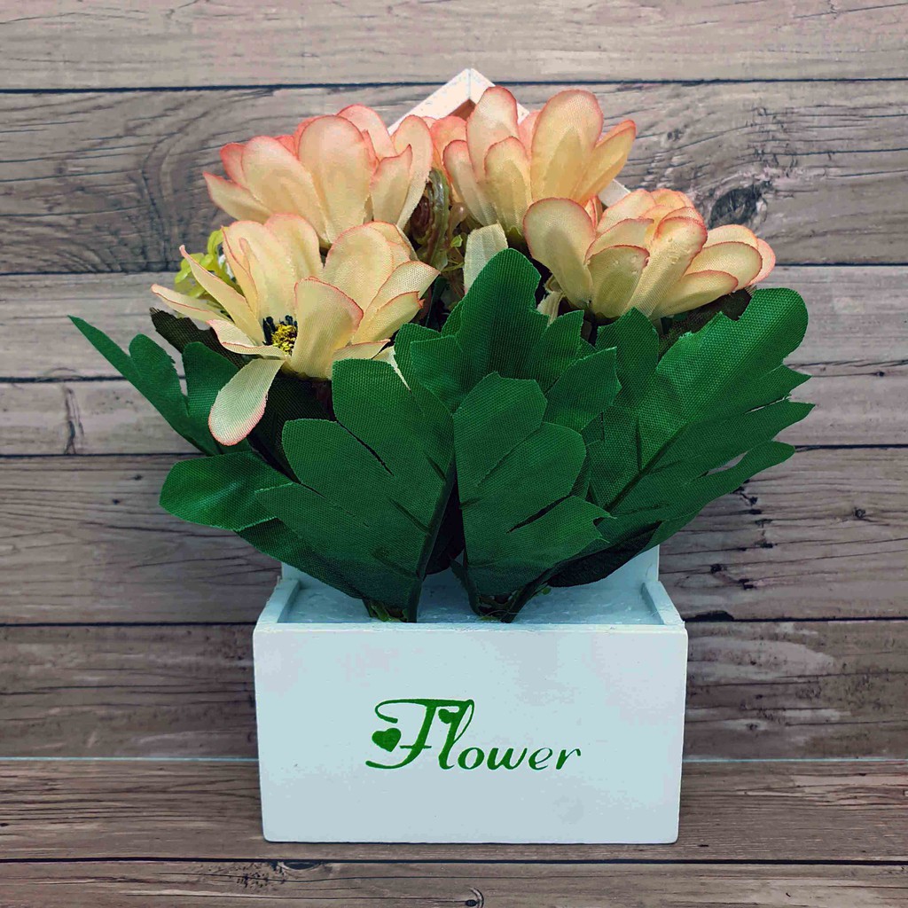 Hiasan Bunga Gantung Alternatif 1/  Bunga Dinding/ Bunga Plastik/  Bunga Artificial/ Bunga Palsu-Bunga Peach