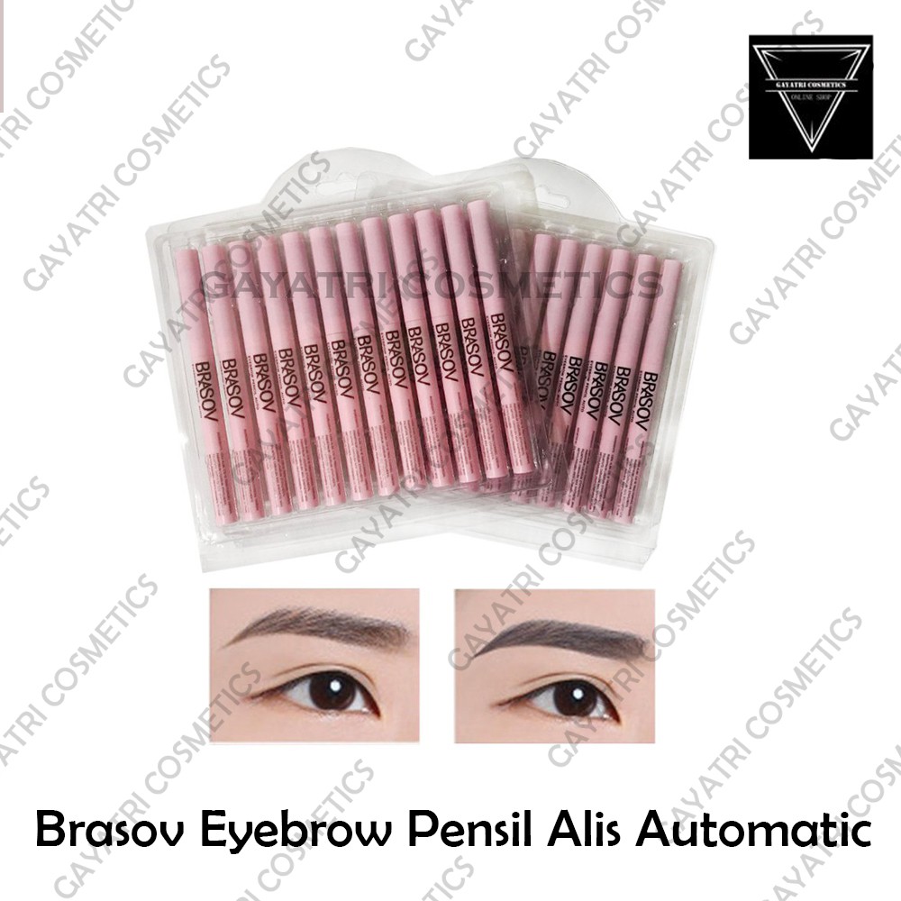 Brasov Eyebrow Pensil Alis Automatic 12 Pcs