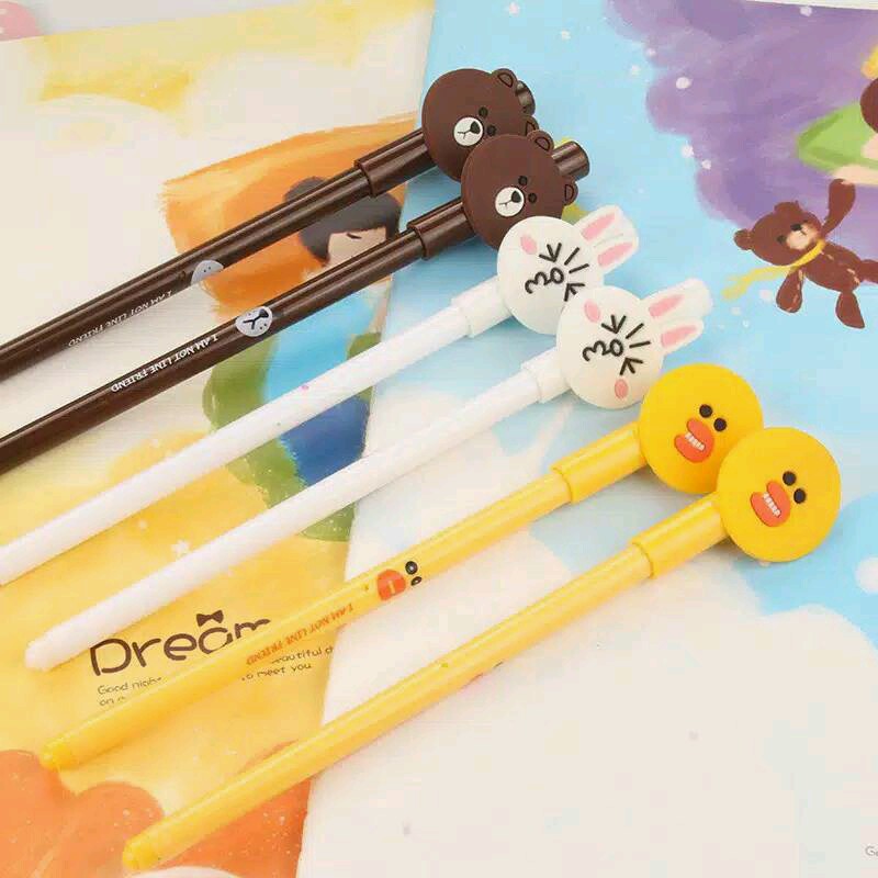 

SV - PENA PULPEN CAIR KARAKTER SOCIAL MEDIA LINE BROWN BEAR, CONY, & SALLY IMPORT