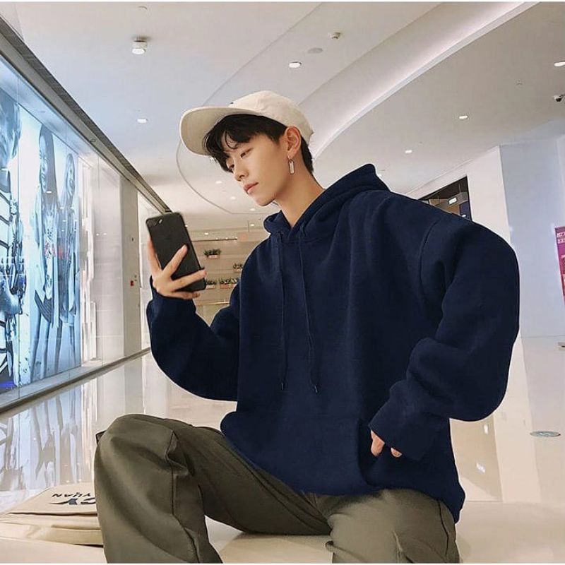 ❤️BIG SIZE❤️HOODIE POLOS TEBAL OVERSIZE HOODIE KOREAN OVERSIZE,HOODIE POLOS UNISEX,HOODIE FELLECE