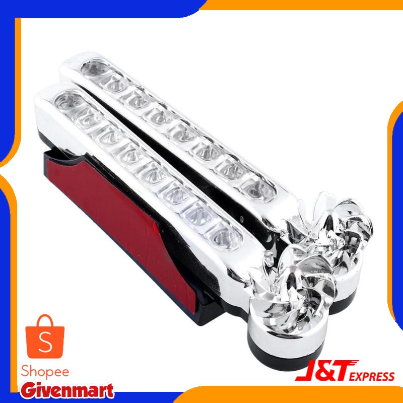 Lampu Laser Car Light Warning No Wiring Wind Power Grille Fog LED Lamp