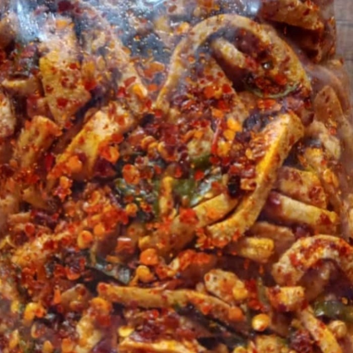 

[ Hayochips ] basreng pedas daun jeruk 500 gram cemilan kas Bandung gurih renyah - ORI daun jeruk, 500geram SNACKS PEDAS