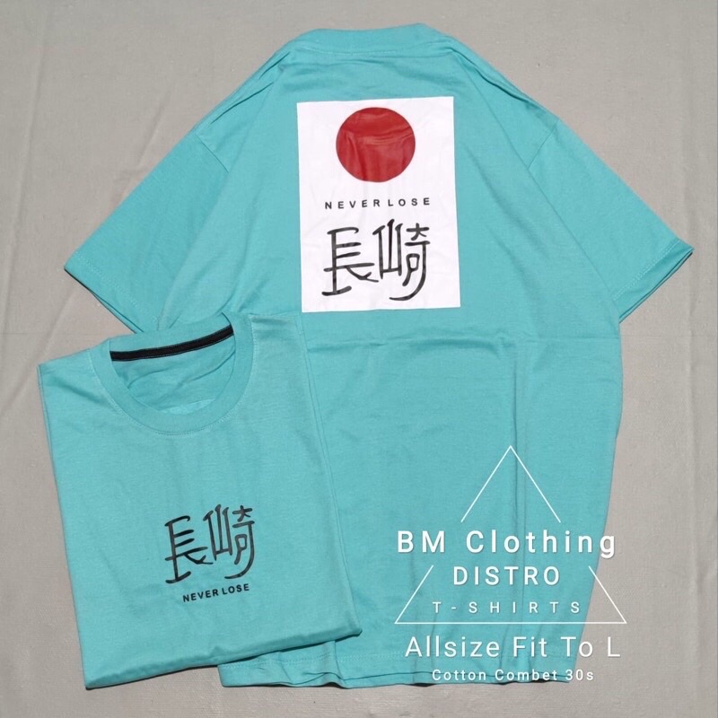 BAJU KAOS T SHIRT ATASAN DISTRO PRIA WANITA COWOK CEWEK GAMBAR BELAKANG BENDERA JEPANG JAPAN JAPANES