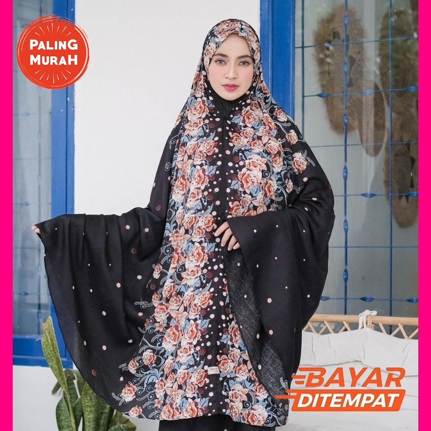 Thalisa Mukena Mukenah Rukoh Rukuh Sutra Bordir Renda Bunga Putih Adem Jumbo Big Size Bigsize Wanita