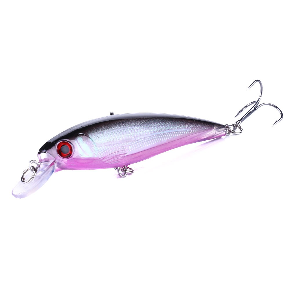 HENGJIA 10pcs Kail Umpan Model Ikan Minnow 10 Warna untuk Outdoor fishing lure swimbait tackle