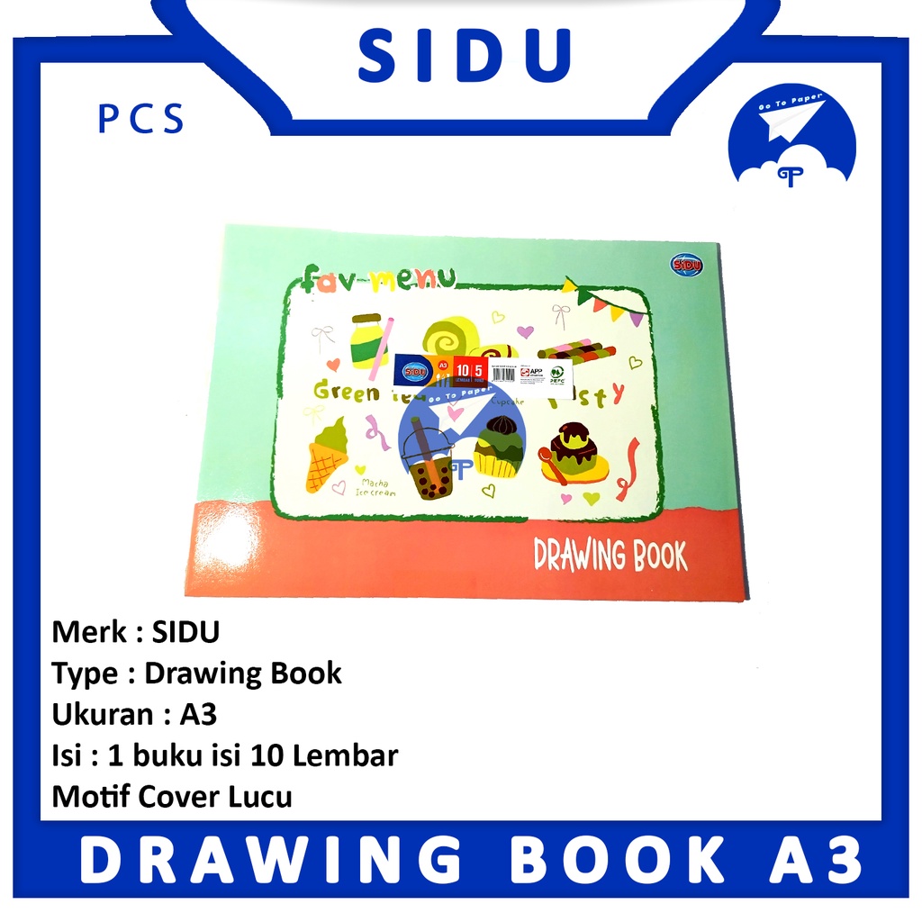 

Drawing Book SIDU A3 Isi 10 Lembar Cover Lucu