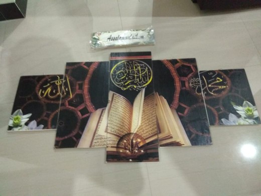 Produsen Homedecor Kaligrafi Elegan Kaligrafi Motif Al-quran