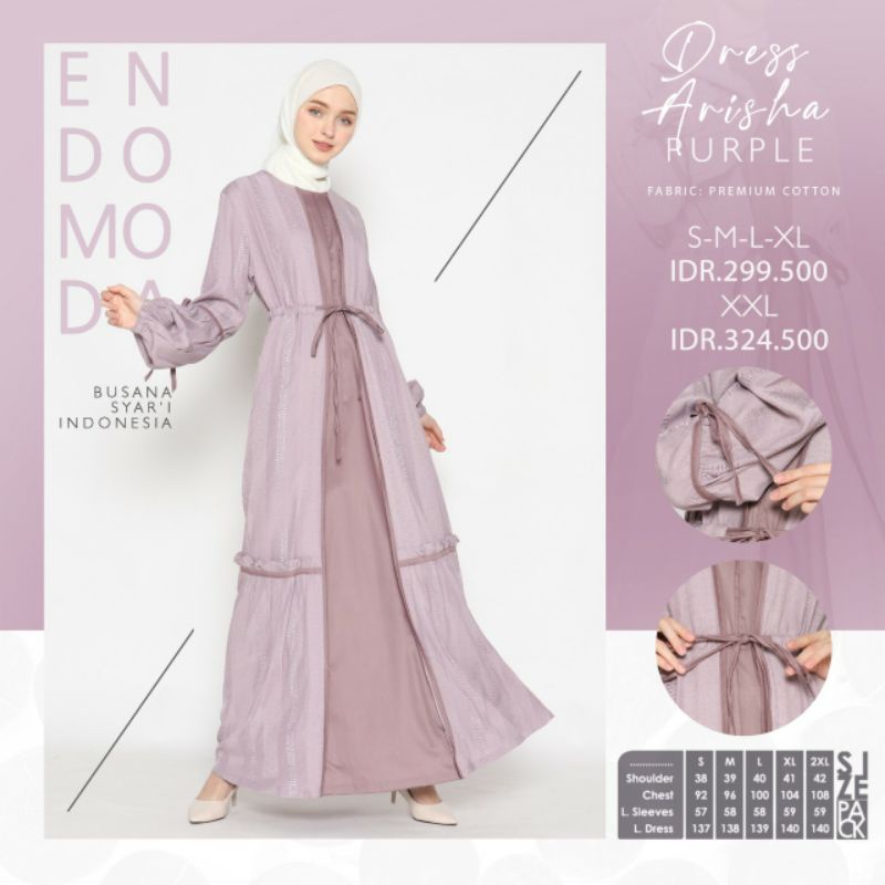 Gamis endomoda kekinian, elegan, kwalitas terjamin, terbaru 2022