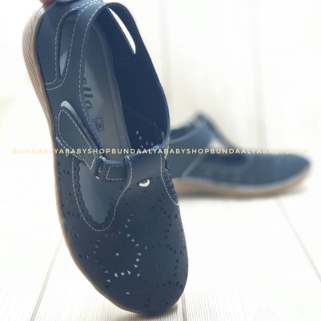 Sepatu Wanita Formal HITAM - Sepatu Dewasa - Sepatu Cewek - Sepatu Velcro - Sepatu Wanita Kerja