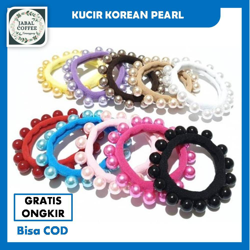 Ikat Rambut Korea Mutiara / Ikat Rambut Gaya Korea Mutiara / Kunciran Ikat Rambut Full Mutiara J99