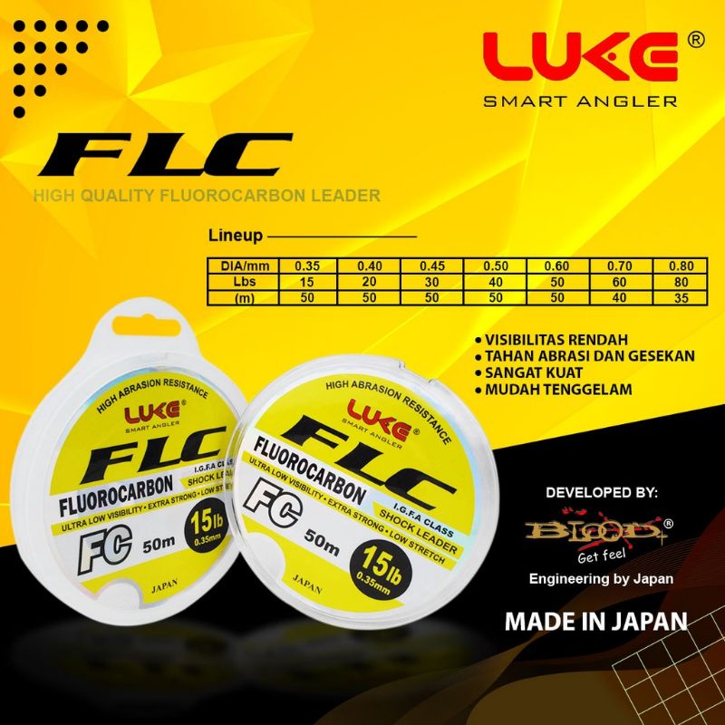 SENAR FLUROCARBON BLOOD LUKE FLC FISHING LINE SENAR PANCING TERLARIS SENAR PANCING TENGGELAM SUPERSTRONG SUPERSOFT