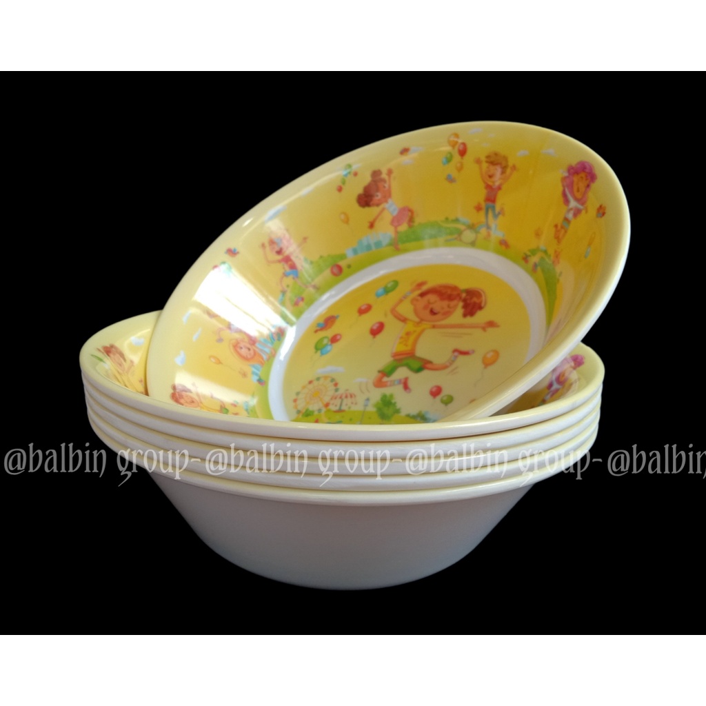 BALBIN 3 MANGKUK BULAT MELAMIN KARAKTER UKURAN BESAR/7.INC