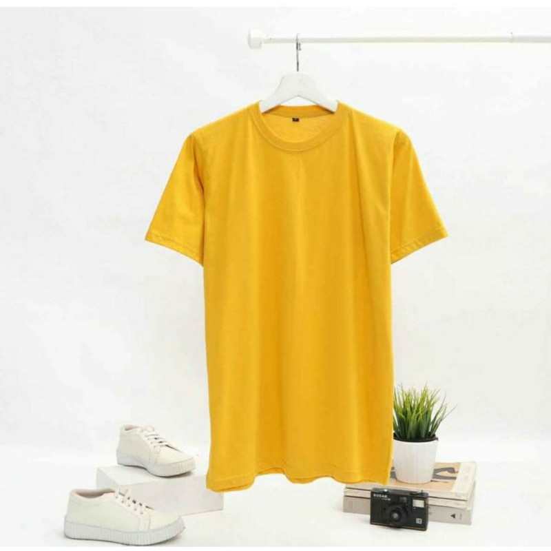 KAOS POLOS KUNING MUSTARD XXL