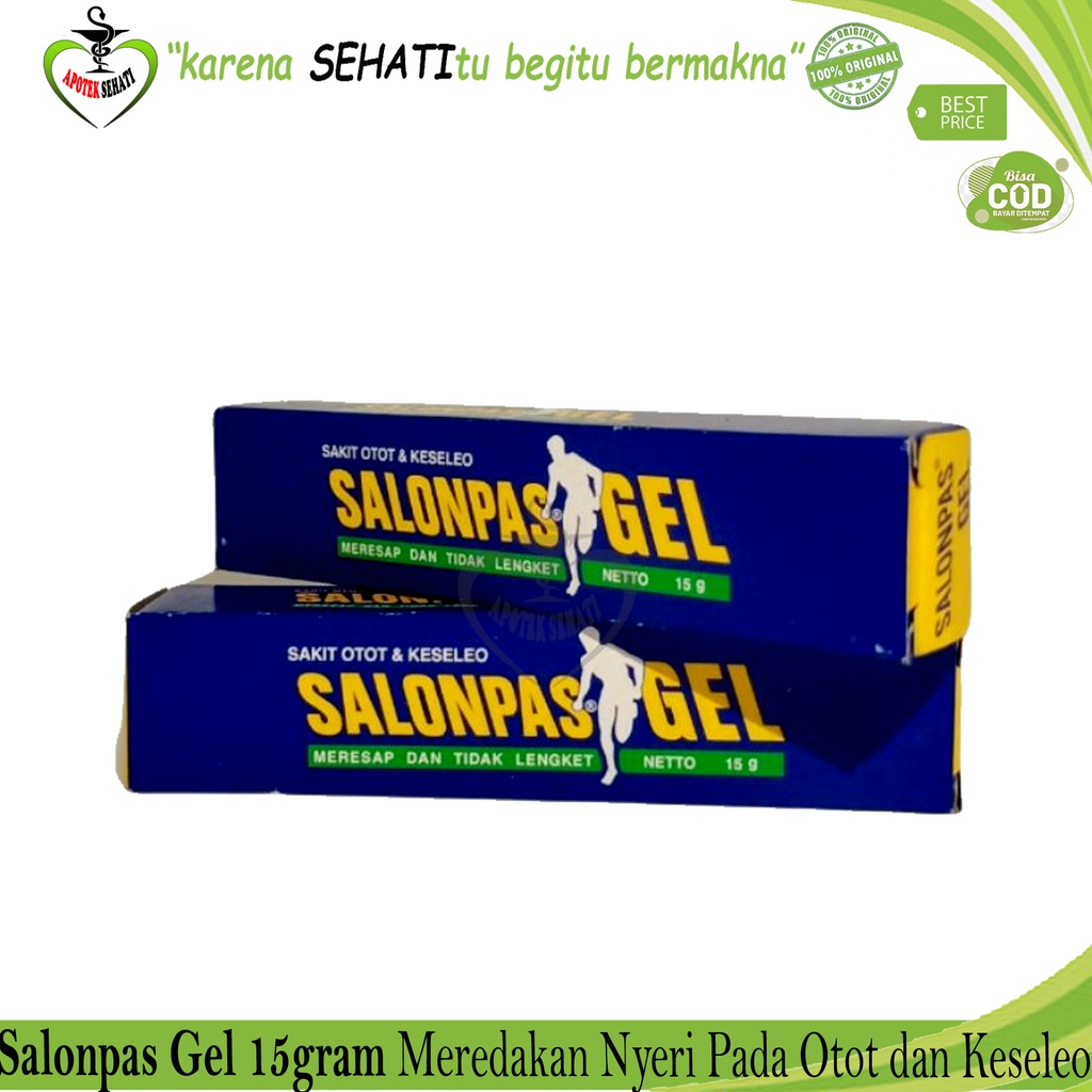 SALONPAS GEL 15 GRAM GEL ANTI NYERI OTOT DAN SENDI AMPUH