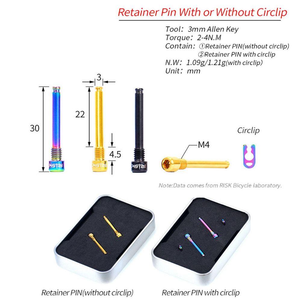 Suyo 2pcs Pin Pengencang Cakram Hidrolik Sepeda MTB Bahan Titanium