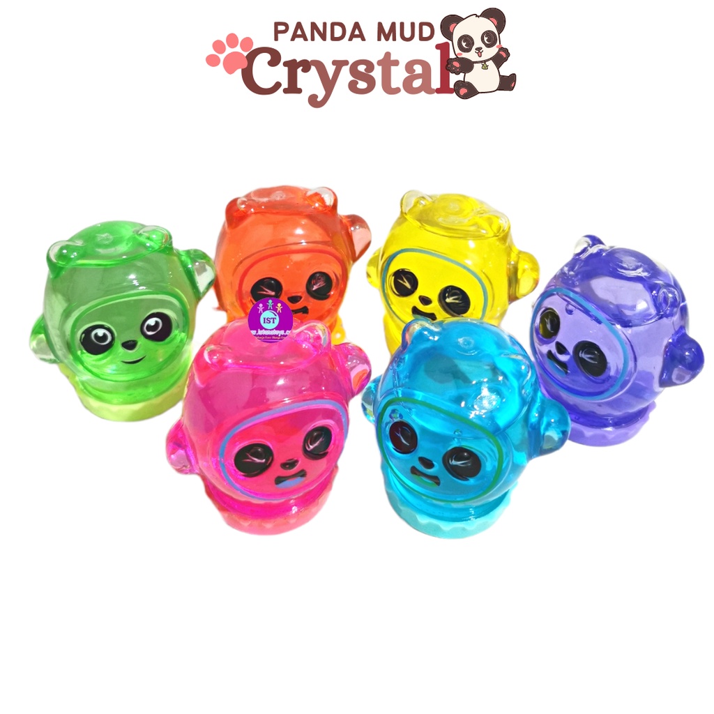 MWN Mainan Crystal Slime Bening bentuk Panda